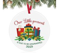 New Mum Dad Gifts Ceramic Ornament Keepsake New Parents Gifts for Couples Christmas Ornament Pregnancy Congratulations Gender Reveal Gift for Parents to Be Expecting Mum Dad Gift Xmas Tree Decorations