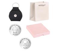 New Mum Decision Coin - Made of Stainless Steel - Gift for Upcoming Parents - Includes Leather Protective Cover, Pink Gift Box and White Bag - Perfect for Baby Shower or G