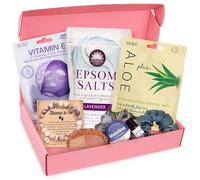 New Mum Pamper Kit with Birthing Comb Foe Labour, Lavender Essential Oil, Epsom Bath Salts, Satin Scrunchies, Face Masks, Jewellery & Lip Balm - Mum to Be Hamper for Relaxation & Self Care