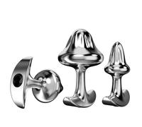 New Mushroom Anal Plug 33/48/58mm Metal Butt Plug Sphincter Training Anal Dilator Prostate Massager Sex Toys