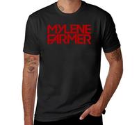 New Mylene Farmer T-Shirt Short Sleeve tee Boys White t Shirts Plus Size t Shirts Men's Clothing Black XXL