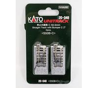 New N gauge KATO Unitrack 20-048 50mm Straight Track W/Bumper C (2 Pcs.) - UK