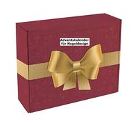 New Nail Art Advent Calendar Filled with Various Nail Art, Cardboard Recyclable, 24 Doors for Every Day, Christmas Calendar