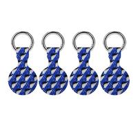 New National Flag of New Zea-land Compatible with Airtag Locator Silicone Protective Case with Keychain 4PCS