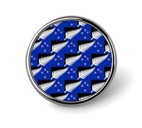 New National Flag of New Zea-land Round Badge Pin Metal Memorial Brooch Button Lapel Pins for Backpack Wedding