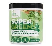 New Nature Super Greens Powder - 15 Superfoods Blend, Vegan, 250g