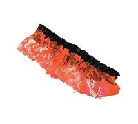 NEW NEON ORANGE LACE GARTER NU RAVE 80'S DISCO WEAR