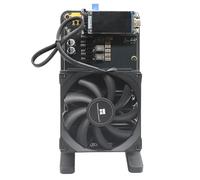 New NerdQaxe++ Rev 6.1 6T 100W BTC Miner 2.4G WiFi 16.5 J/TH Crypto Machine, Quiet Open-Source Mining Machine, Dual Fan Design, High Efficiency for BTC Mining (Black)