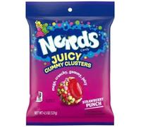 New Nerds Juiced Gummy Clusters Strawberry Punch Peg Bag 128g sweets Candy
