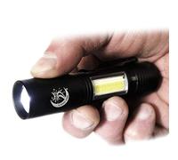 New Night Owl 'NOVA' Q5 & COB *Ultra Bright* LED Mini Pocket Zoomable Torch - Black