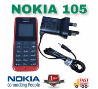 BRAND NEW NOKIA 105 BLACK - DUAL SIM Unlocked Mobile Phone