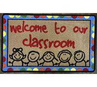 New Non-Slip Washable Welcome to Our Classroom Doormat Ideal for Schools/Classroom 50cmX80cm Rug/mat