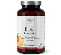 New Nordic Biotin Gummies, Biotin Supplement for Skin and Hair, Peach Flavour, 60 Gummies