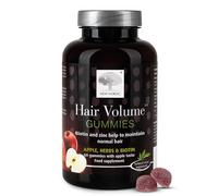 New Nordic Hair Volume Gummies - 475mcg Biotin - Vegan Hair Growth Supplement to Support Hair Skin & Nails for Men & Women - Apple Flavour - 60 Count