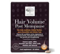 New Nordic Hair Volume Menopause, Supports Healthy Growth, Extra Strength 3000mcg Biotin, Vitamins B6 & B12, 30 Tablets