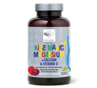New Nordic Kids Magic Magnesium 180 Chewable Tablets, Magnesium Calcium Vitamin D, Forest Berry Flavour, Sugar and Lactose Free, Suitable from Age 3