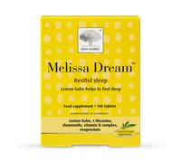 New Nordic Melissa Dream - Melatonin-Free Natural Sleep Aid & Insomnia Relief for Adults - Magnesium & Chamomile - 100 Herbal Sleeping Tablets