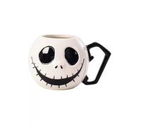 New Novelty Jack Skellington-Shaped Mug Tea Coffee Mug Christmas Smiling Jack Skellington Black & White Mug - D10