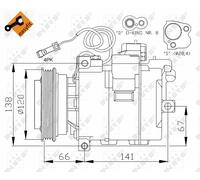 NEW NRF A/C COMPRESSOR AIR CONDITIONING OE QUALITY REPLACEMENT 32104