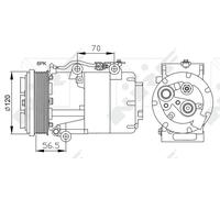 NEW NRF A/C COMPRESSOR AIR CONDITIONING OE QUALITY REPLACEMENT 32250