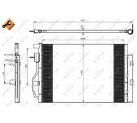 NEW NRF A/C CONDENSER AIR CONDITIONING OE QUALITY REPLACEMENT 350044