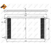 NEW NRF A/C CONDENSER AIR CONDITIONING OE QUALITY REPLACEMENT 35636