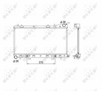 NEW NRF ENGINE COOLING RADIATOR OE QUALITY REPLACEMENT 53596