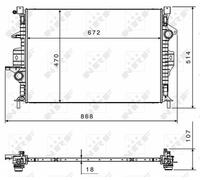 NEW NRF ENGINE COOLING RADIATOR OE QUALITY REPLACEMENT 58499