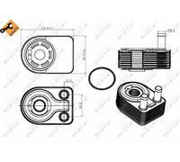 NEW NRF ENGINE OIL COOLER OE QUALITY REPLACEMENT 31312