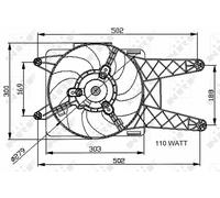 NEW NRF ENGINE RADIATOR FAN OE QUALITY REPLACEMENT 47039