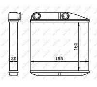 NEW NRF HEATER RADIATOR HEAT EXCHANGER OE QUALITY REPLACEMENT 54213
