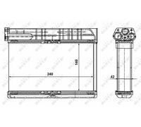 NEW NRF HEATER RADIATOR HEAT EXCHANGER OE QUALITY REPLACEMENT 54235