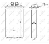 NEW NRF HEATER RADIATOR HEAT EXCHANGER OE QUALITY REPLACEMENT 54331