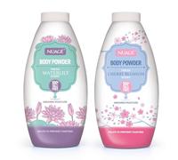 New Nuage Talc Free Body Powder 250g x 2 Pack - Refreshing Waterlily & Cherry Blossom - 100% Talc Free Powder for Women & Men | Anti-Chafing | by Great British Home