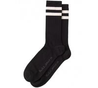 New Nudie Jeans Co Amundsson B01/Black Sport Socks One Size White Stripes W/Tags