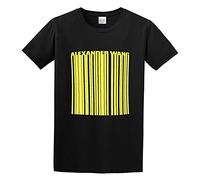 New NWT Men Alexander Wang Barcode Graphic Mens Short Sleeve Shirt S Black