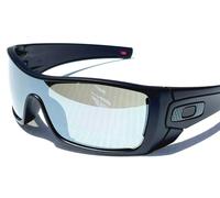 NEW Oakley BATWOLF Black CARBON Icon POLARIZED Galaxy Chrome Lens Sunglass 9101