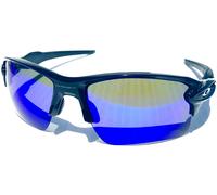 NEW Oakley FLAK 2.0 BLACK w POLARIZED Galaxy Blue 2 lens set Sunglass 9188