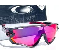 NEW Oakley JAWBREAKER Matte Black & Red PRIZM Road Ruby Lens Sunglass 9290-20