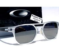 NEW Oakley LATCH ALPHA Silver POLARIZED PRIZM Black Lens Sunglass 4128-01