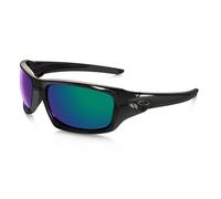 New Oakley Valve Sunglasses Polished Black Deep Blue Iridium Polarized OO9236-12