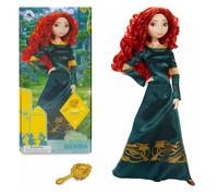 Disney Store Official Merida Classic Doll for Kids, Brave, 29cm/11”, Includes Brush with Moulded Details, Fully Posable Toy in Green Gown - Suitable for Ages 3+
