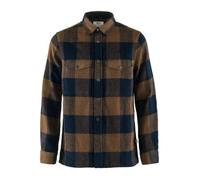 Fjallraven M Canada Shirt Chestnut - Dark Navy, Size L - Mens G-1000® Long-sleeved Shirt, Color Kariert / Blue / Brown