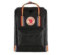 NEW - Official Fjallraven Kanken Classic Backpack Black Rainbow Pattern