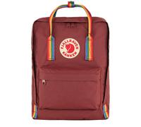NEW - Official Fjallraven Kanken Classic Backpack Ox Red / Rainbow Pattern