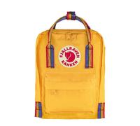 NEW - Official Fjallraven Kanken Rainbow Mini Backpack Warm Yellow / Rainbow Pat