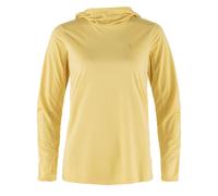NEW - Official Fjallraven Womens Abisko Sun-Hoodie LS Hooded T-Shirt Mais Yellow
