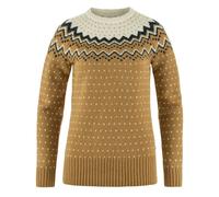 NEW - Official Fjallraven Womens Ovik Knit Sweater Buckwheat Brown / Chalk White