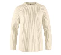 Fjällräven - Women's Övik Rib Sweater - Wool jumper size L, sand/white