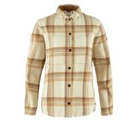 NEW - Official Fjallraven Womens Singi Flannel Overshirt Chalk White / Dune Beig